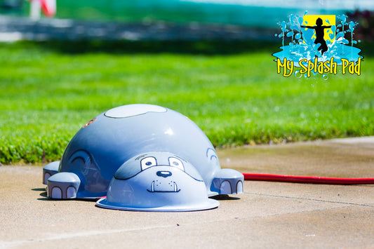 Small Spike Dog Water Play Features by My portable splash pad.