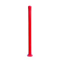 Tall red Rain Stick Portable Splash Pad Water Play Feature with nozzle at the top for vertical water spray.